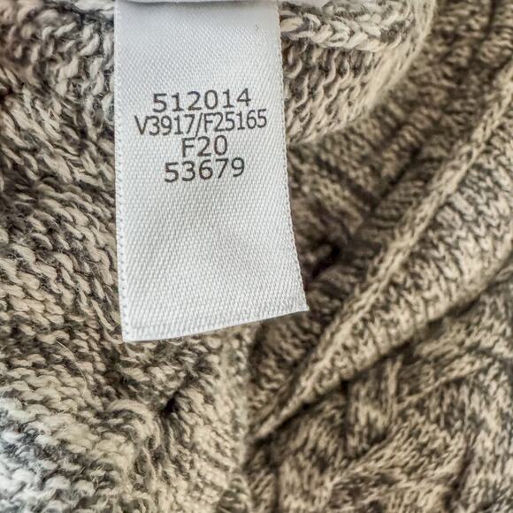 Lands’ End Drifter 100% Cotton Cable Knit Gray Button Up Cardigan-Small(6/8) - Picture 8 of 8